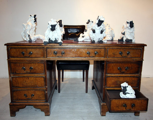Monkies invade desk